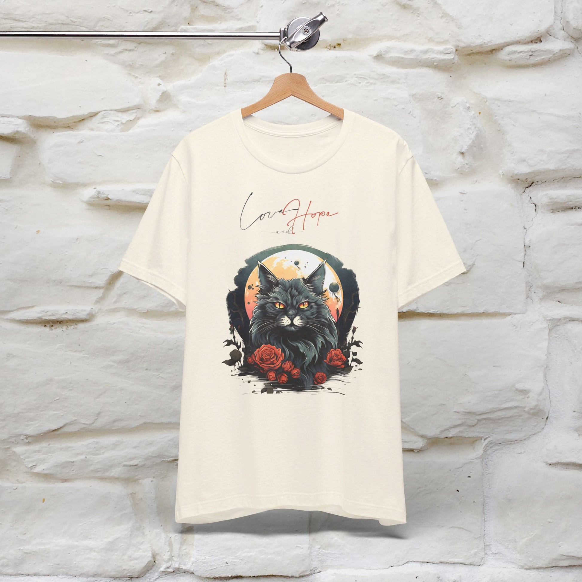 ''Love And Hope'' Cat T-shirt for Women 100% Cotton* - Nunu&Miao Studio