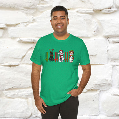 Hi Hi Hi Christmas T-Shirt | Festive Cat Christmas Shirt for Men & Women | 100% Cotton*