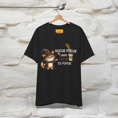 ''Hocus Pocus I Need Coffe To Focus'' Funny Cat Shirt | Nunu&Miao Studio
