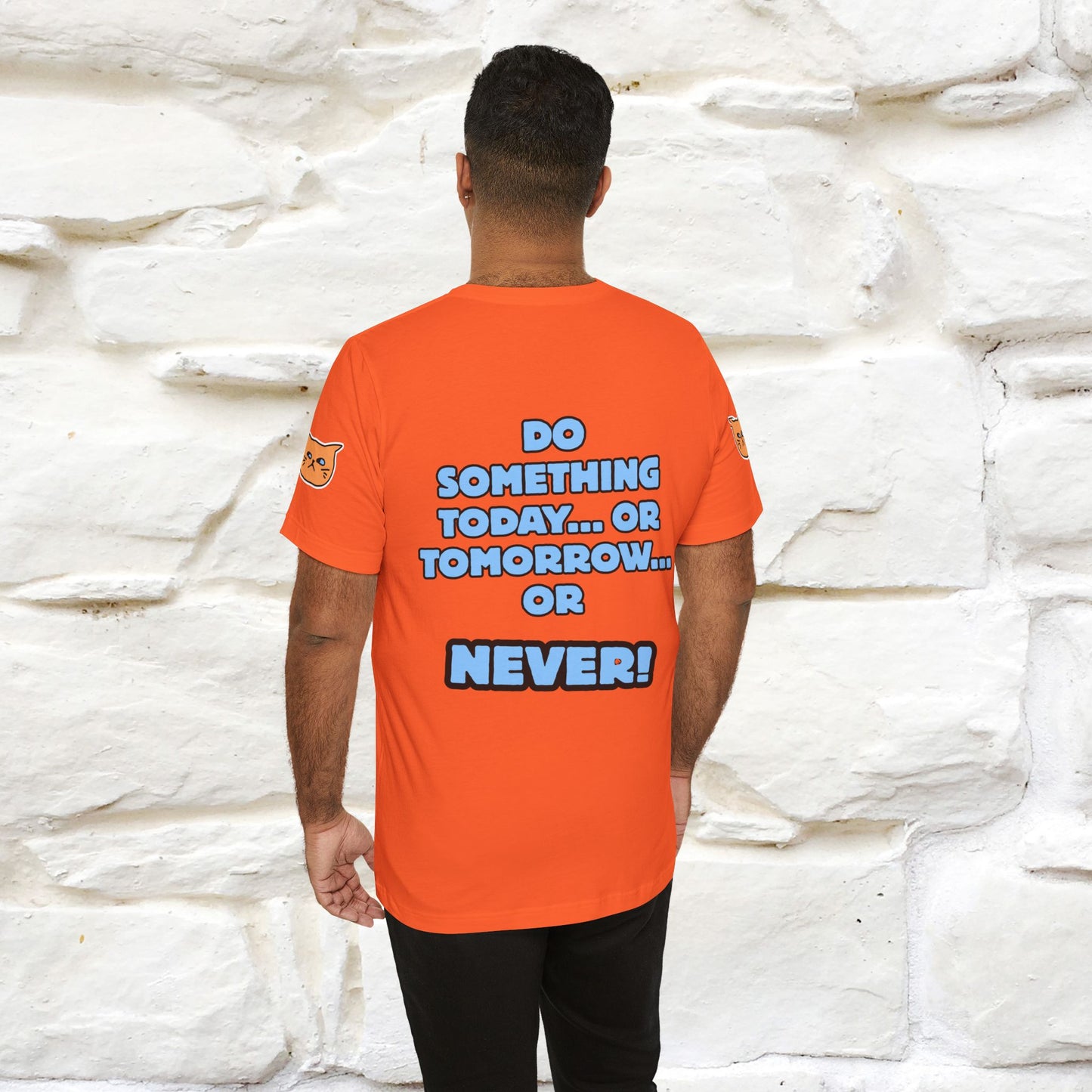 "Do something today… or tomorrow… or never." Cat T-Shirt| Front & Back Design | Nunu&Miao Studio
