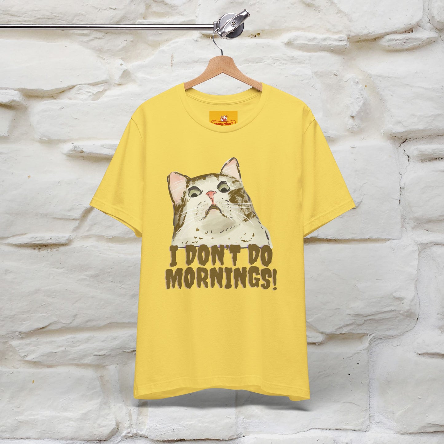''I Don't Do Mornings''  Cat T-shirt | Cat T-Shirt | Nunu&Miao Studio