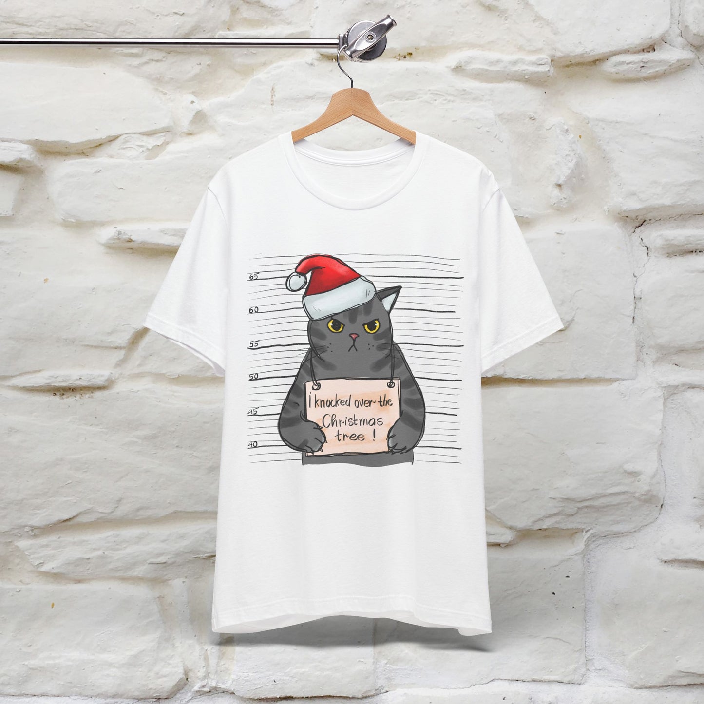 I Knocked Over The Christmas Tree T-Shirt | Festive Cat Christmas Shirt for Men & Women | 100% Cotton*