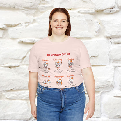 "The 6 Phases of Cat Logic" Hilarious Cat T-Shirt  | Nunu&Miao Studio - Nunu&Miao Studio