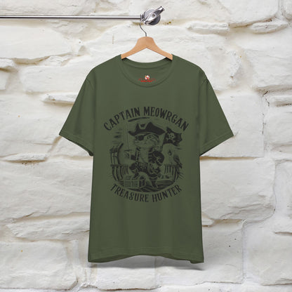 Captain Meowrgan Treasure Hunter T-Shirt | Adventure Cat Tee for Men & Women | 100% Cotton*