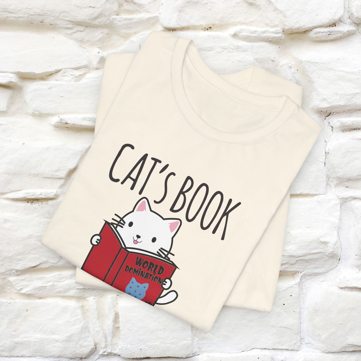 "Cat's Book Coffee" Cat T-Shirt for Men & Women | 100% Cotton* | Cozy Vibes for Book & Cat Lovers