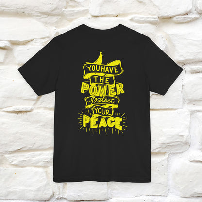 "You Have the Power to Protect Your Peace" Cat T-Shirt| Front & Back Design | Nunu&Miao Studio