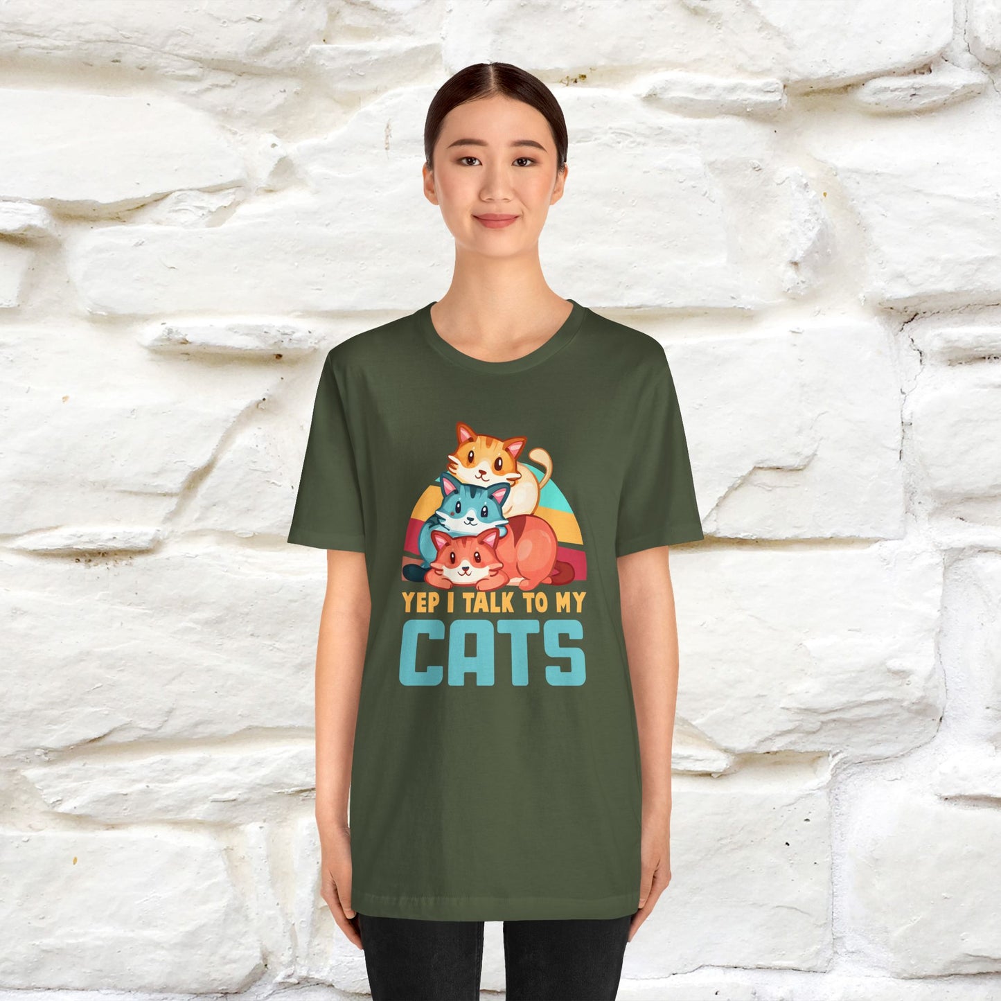 ''Yep, I Talk To My Cats'' Cute Cat T-Shirt for Men & Women | 100% Cotton* 🐾