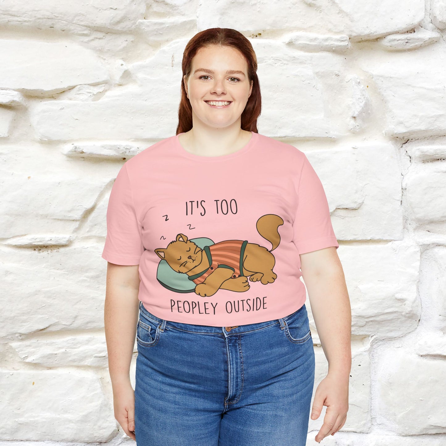 ''It’s Too Peopley Outside'' | Funny Cat T-Shirt | Nunu&Miao Studio