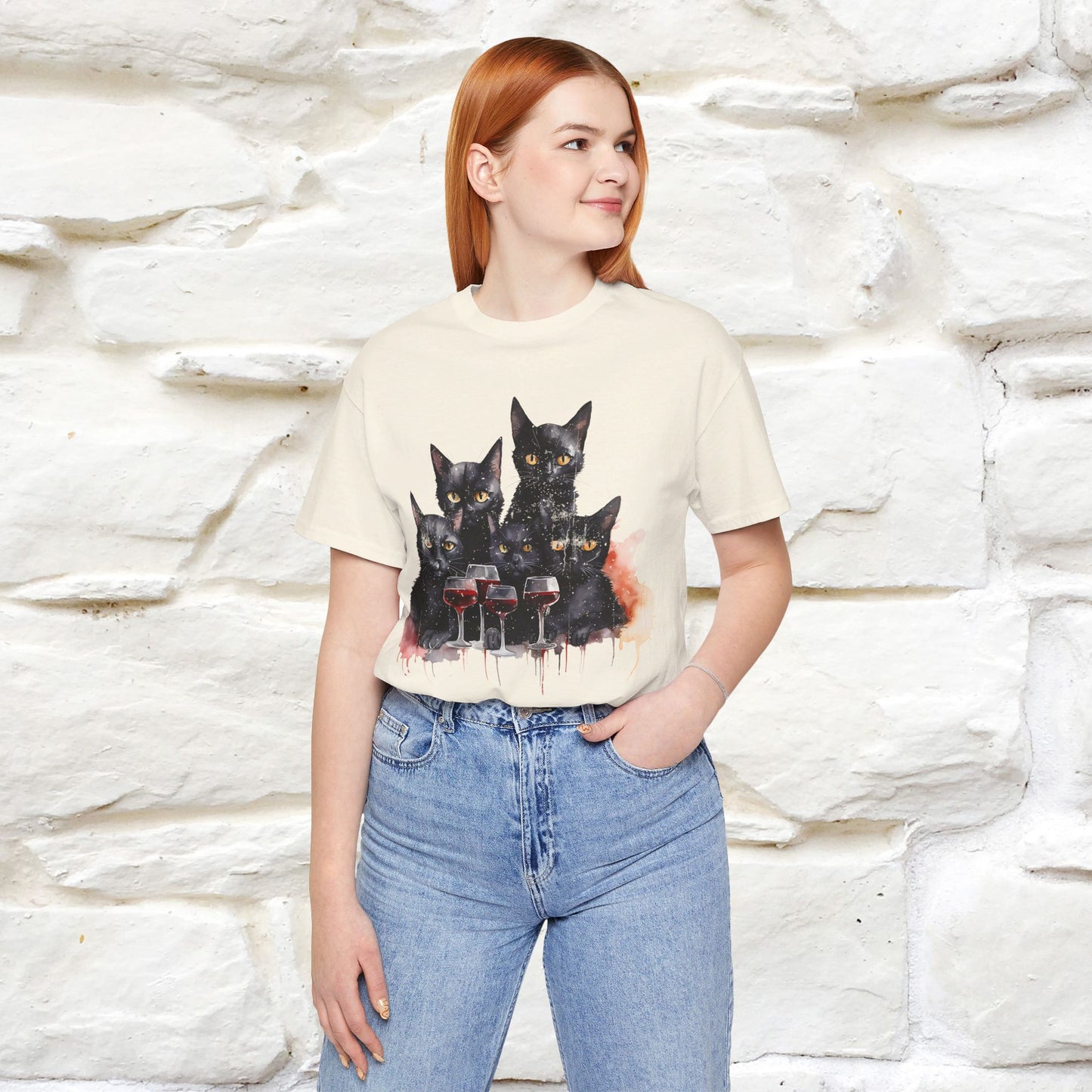 "Catty Cocktails'' T-shirt for Women 100% Cotton* - Nunu&Miao Studio