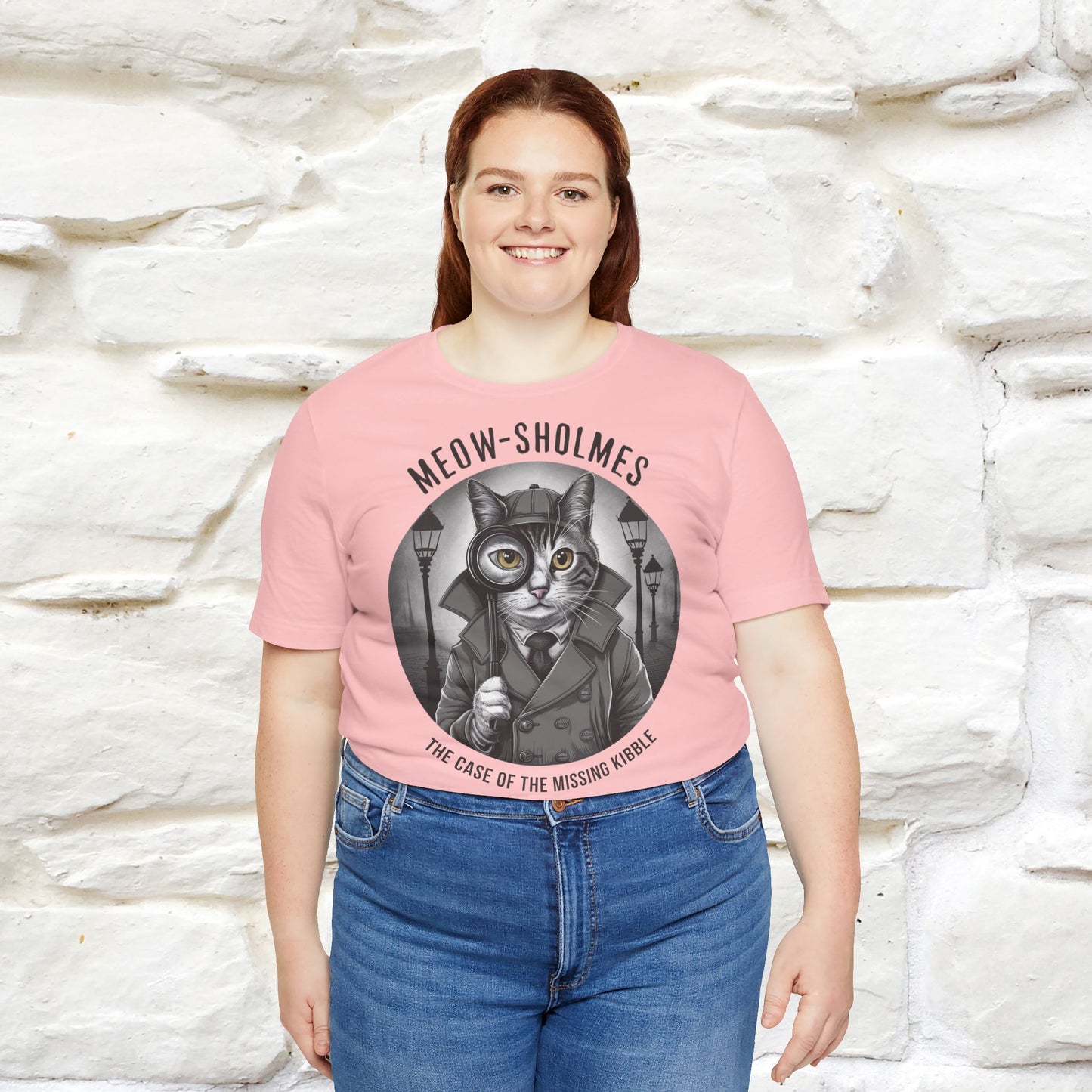 Meow-Sholmes: The Case of the Missing Kibble T-Shirt | Detective Cat Tee for Men & Women | 100% Cotton*