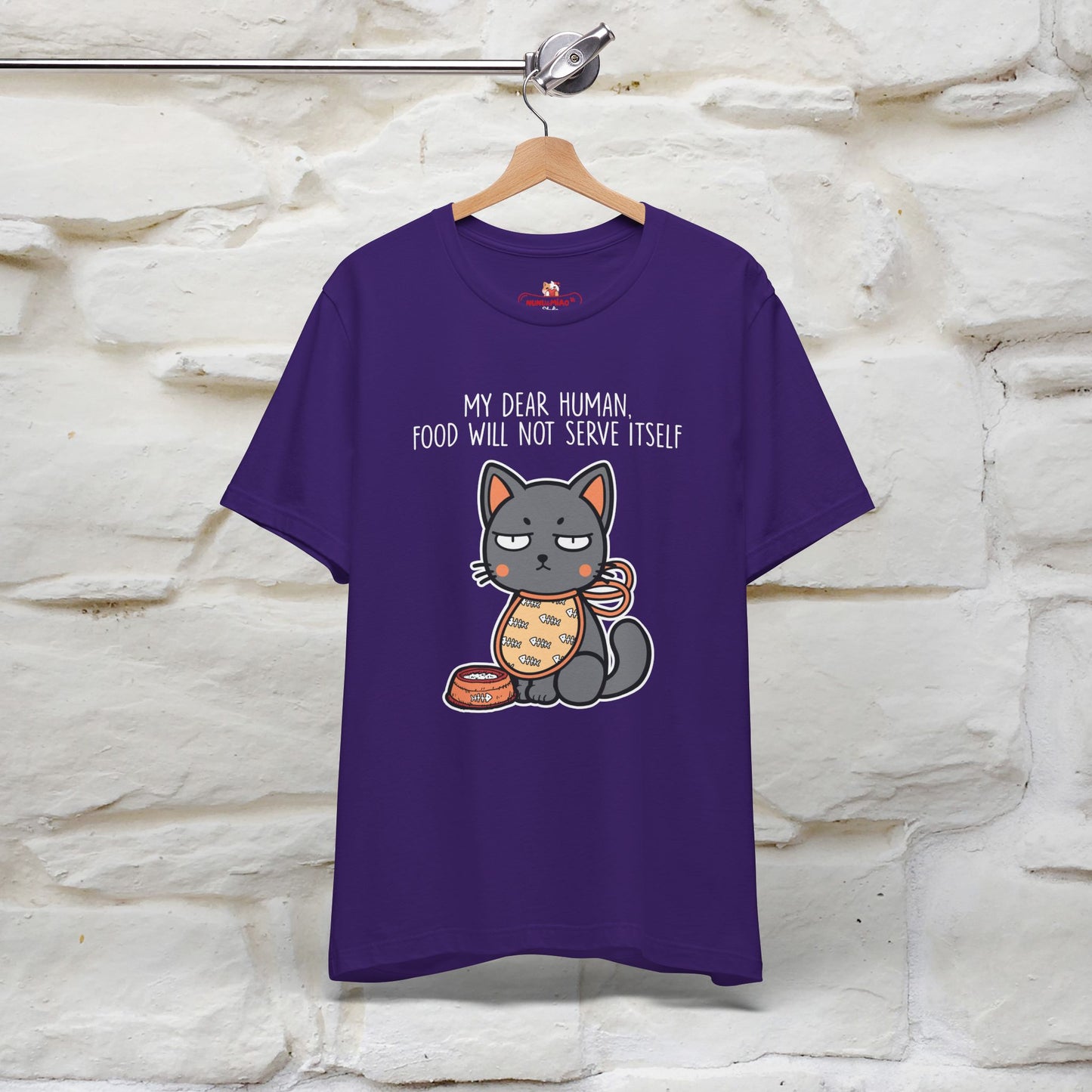 "Dear Human, Food Will Not Serve Itself" Funny Cat T-Shirt for Men & Women | 100% Cotton* 🐾