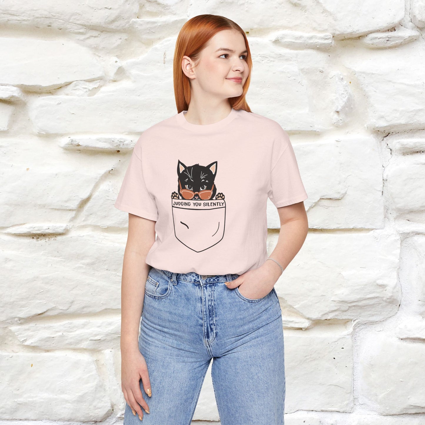 ''Judging You Silently'' | Cat T-Shirt for Men | Nunu&Miao Studio