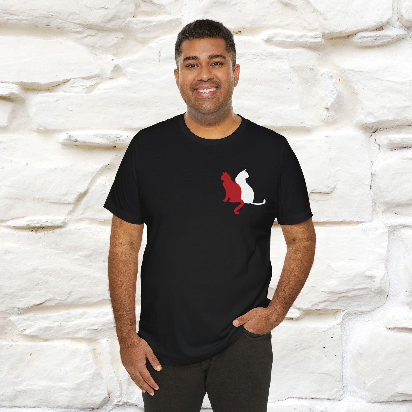 ''Modern Shapes'' Cat T-Shirt Front and Back Design | Nunu&Miao Studio