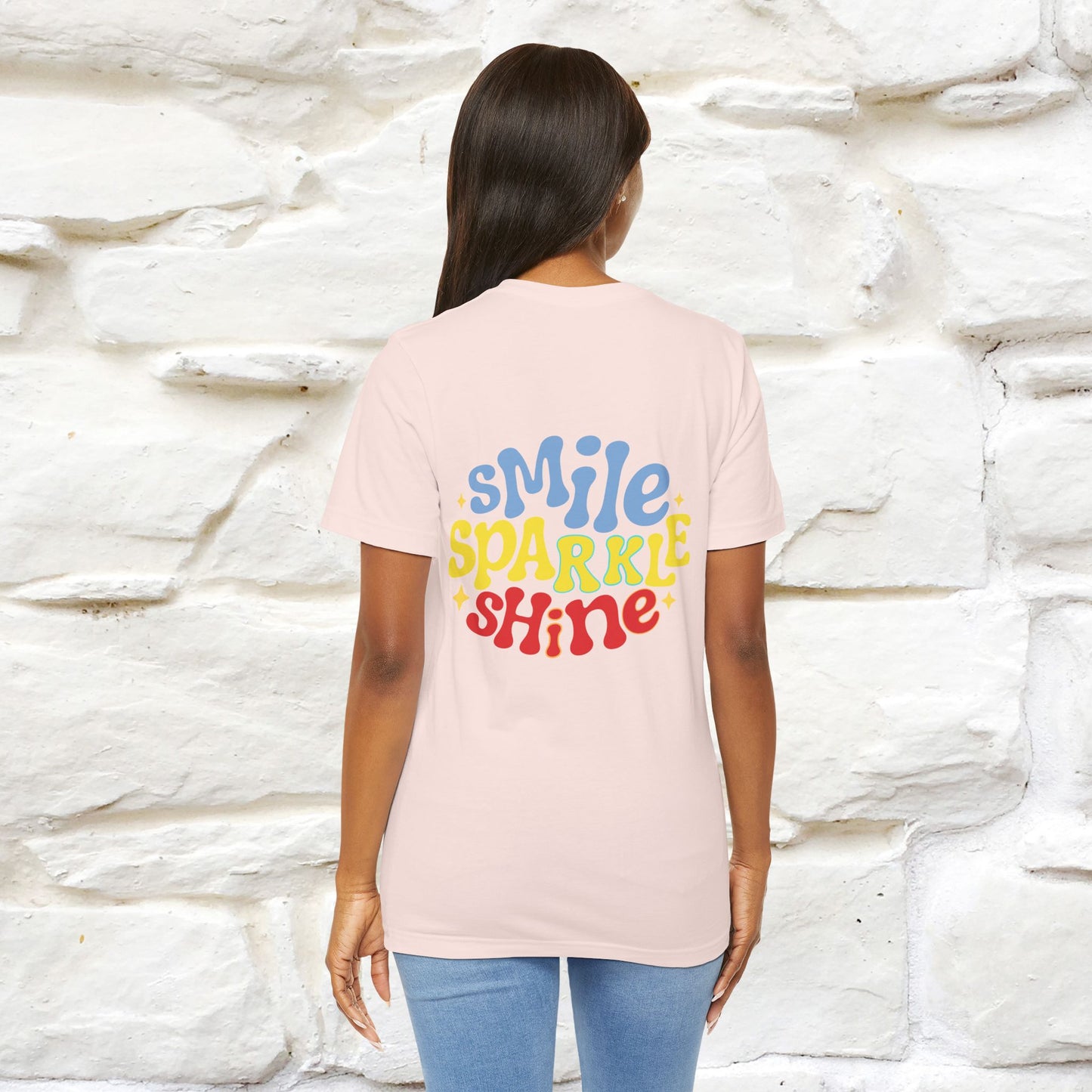 "Smile, Sparkle, Shine" Cat T-Shirt | Front & Back Design | Nunu&Miao Studio