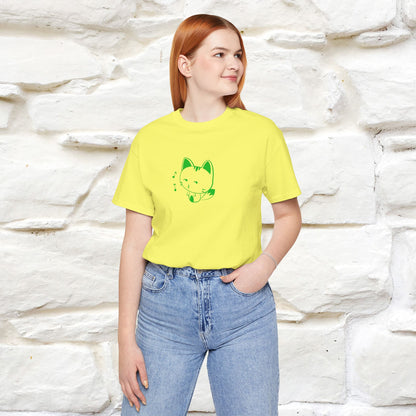 "Happiness Comes From Peace, Peace Comes From Indifference" Cat T-Shirt| Front & Back Design | Nunu&Miao Studio