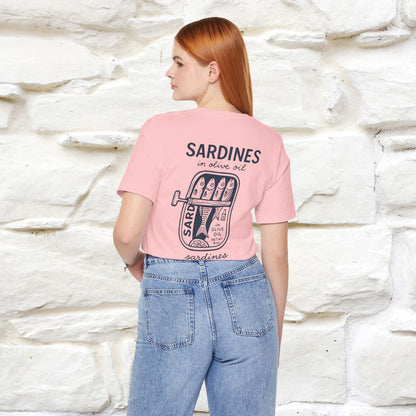 "Sardines In Olive Oil" Cute T-shirt | Front & Back Design|Nunu&Miao Studio