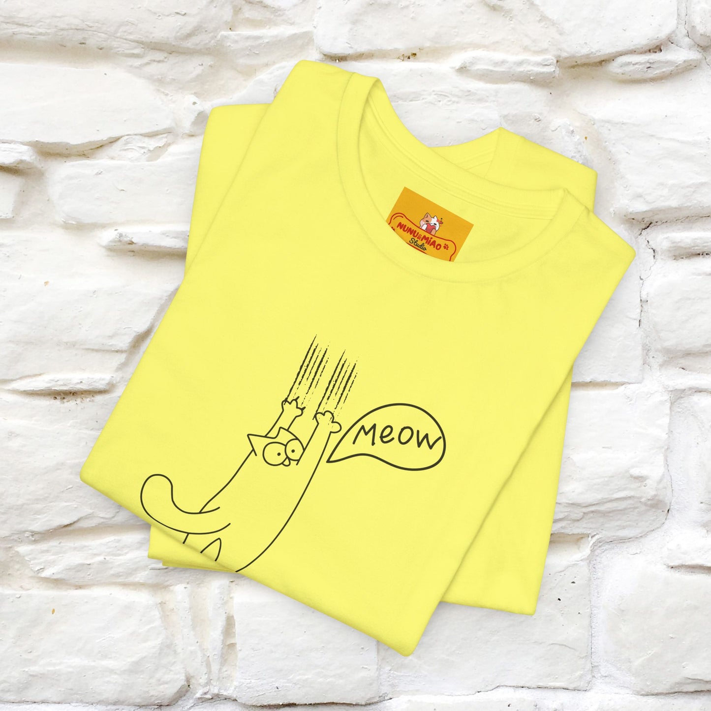 "Meow Meow Meow" Cat T-Shirt | Front & Back Design | Nunu&Miao Studio