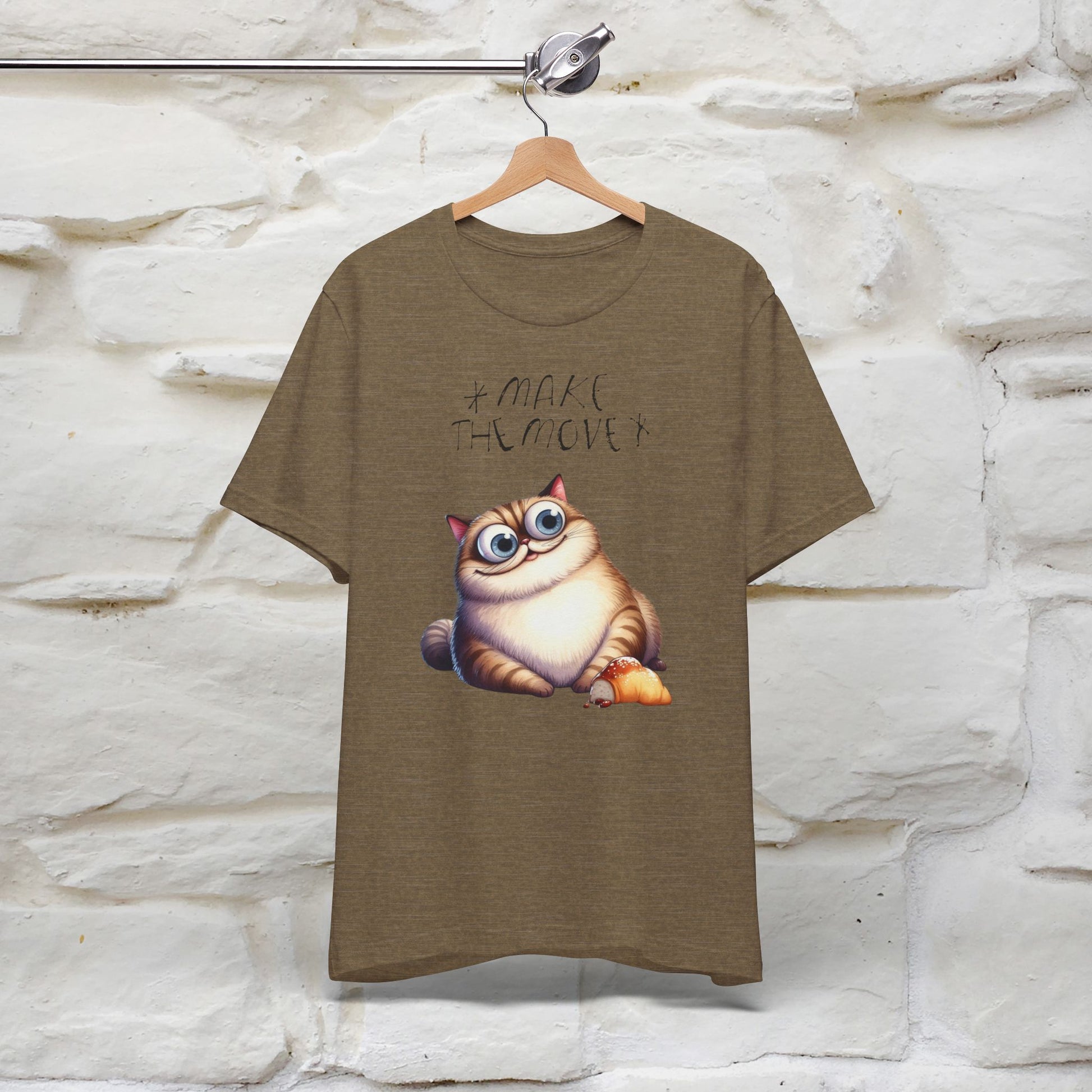 Make the Move Cat T-Shirt for Men & Women | 100% Cotton* Motivational Tee - Nunu&Miao Studio