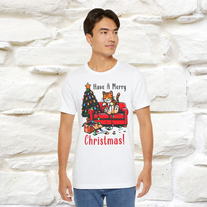 “Have A Merry Christmas! T-Shirt | Festive Cat Shirt for Men & Women | 100% Cotton”