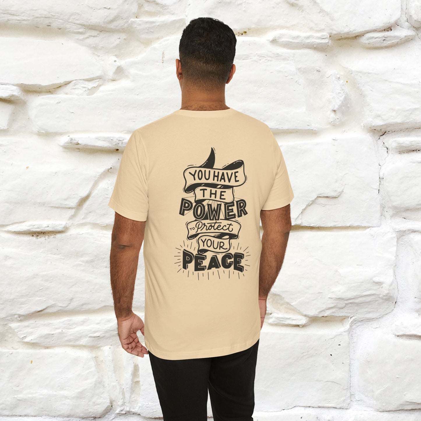 "You Have the Power to Protect Your Peace" Cat T-Shirt for Men & Women | Front & Back Design | 100% Cotton*