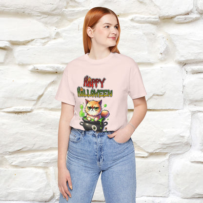 "Angry Cat Happy Halloween" Cat  T-shirt |Nunu&Miao Studio