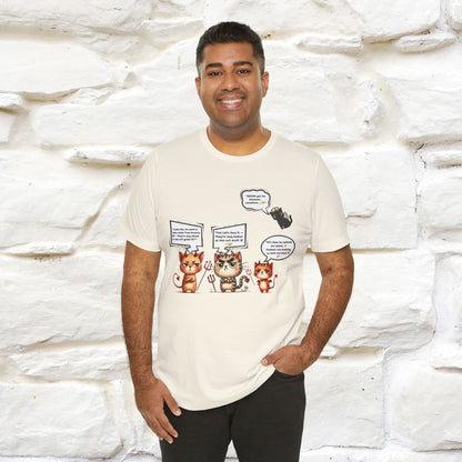 "Humans Are Way Ahead In The Evil Game! 😈😼" Cat  T-shirt |Nunu&Miao Studio - Nunu&Miao Studio