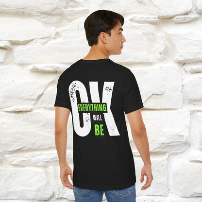 ''Everything Will Be Ok '' Cat T-Shirt Front and Back Design | Nunu&Miao Studio