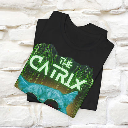 The Catrix: What Will You Choose? Cat T-Shirt for Men & Women | 100% Cotton* Matrix-Inspired Tee