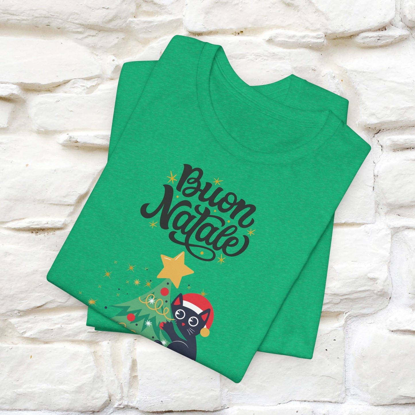 Buon Natale Cat T-Shirt | Italian Christmas Cat Shirt for Men & Women | 100% Cotton*