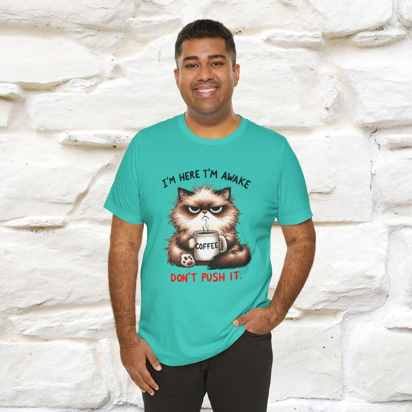 "I'am Here I'am Awake...Don't Push It" |Sarcastic Cat T-Shirt | Nunu&Miao Studio