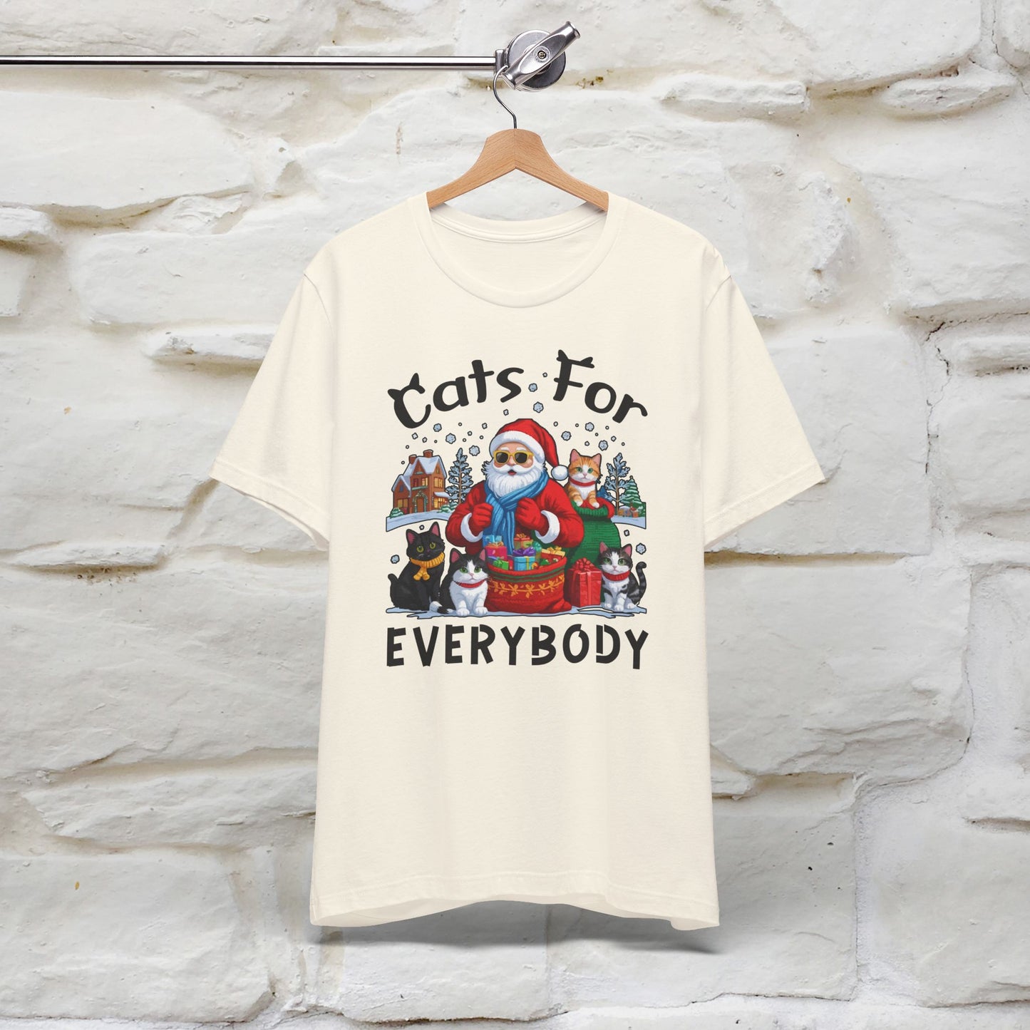 Cats For Everybody T-Shirt | Festive Cat Christmas Shirt for Men & Women | 100% Cotton