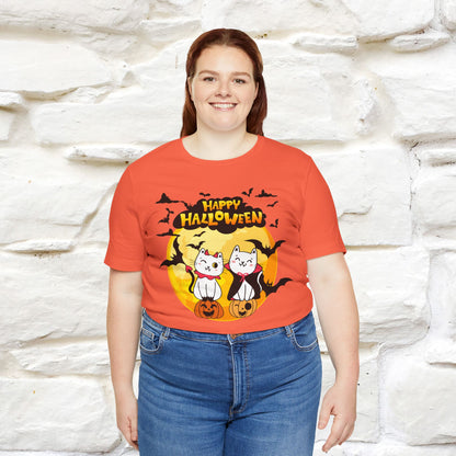 "Happy Halloween Cat Couple " Cat  T-shirt |Nunu&Miao Studio