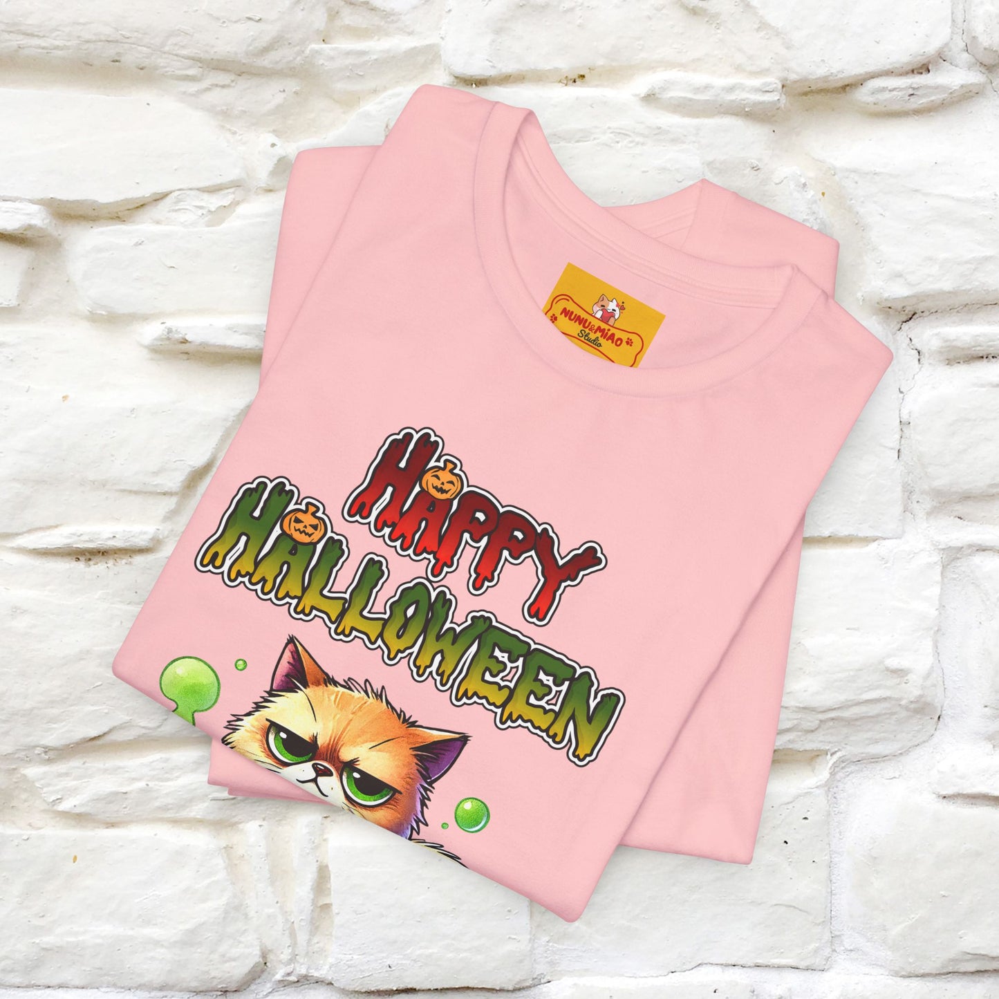 "Angry Cat Happy Halloween" Cat  T-shirt |Nunu&Miao Studio