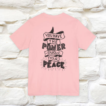 "You Have the Power to Protect Your Peace" Cat T-Shirt| Front & Back Design | Nunu&Miao Studio