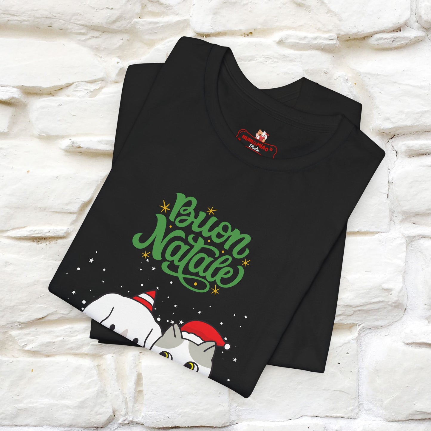 Buon Natale Cat and Dog T-shirt for Men & Women | 100% Cotton* 🐾 | Festive Holiday Shirt