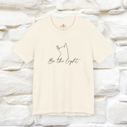 "Be The Light" Cat T-Shirt for Men & Women | Front & Back Design | 100% Cotton* 🐾