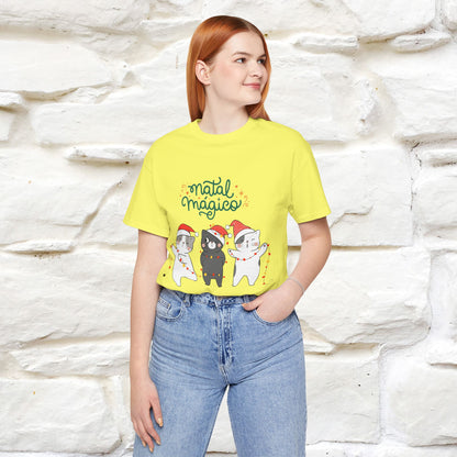 "Natal Magico" Cat T-shirt  |Nunu&Miao Studio - Nunu&Miao Studio