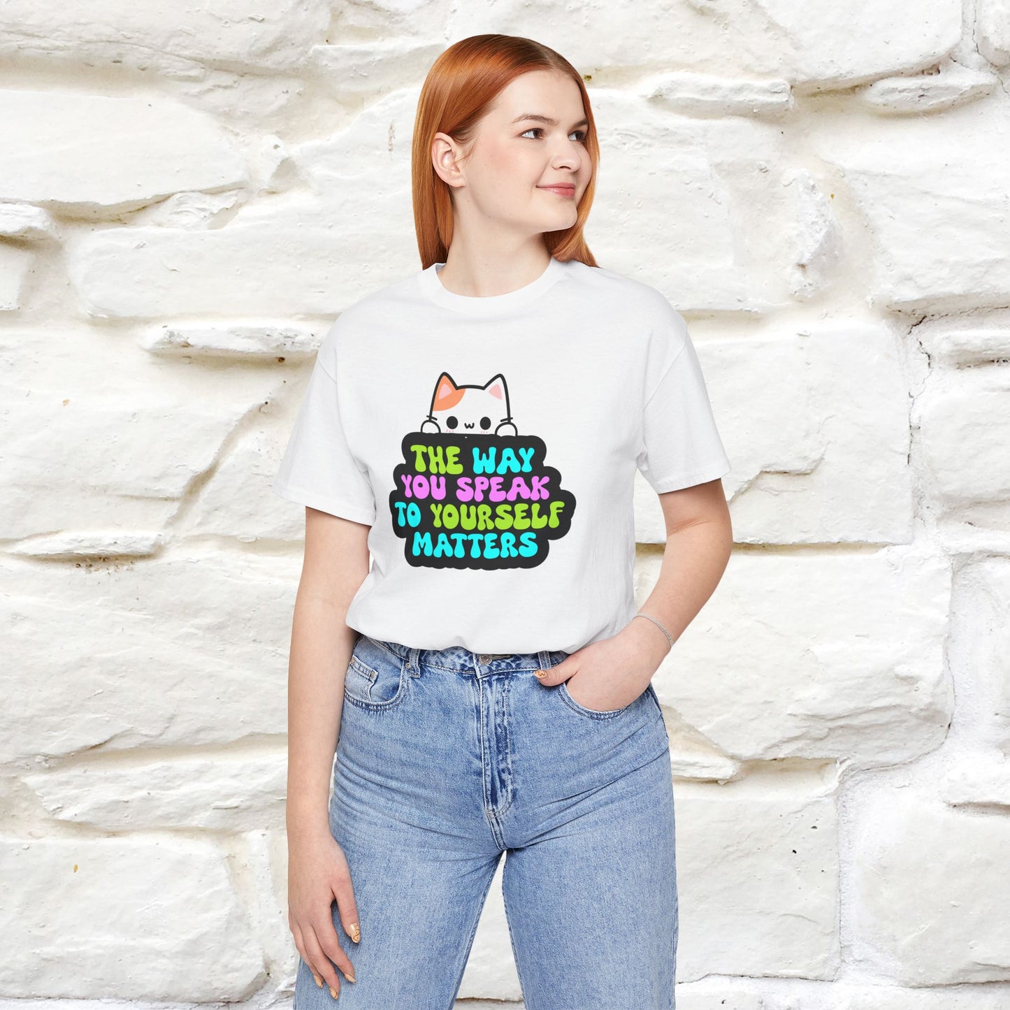 "Il modo in cui parli con te stesso è importante" T-shirt per uomo e donna | 100% cotone*