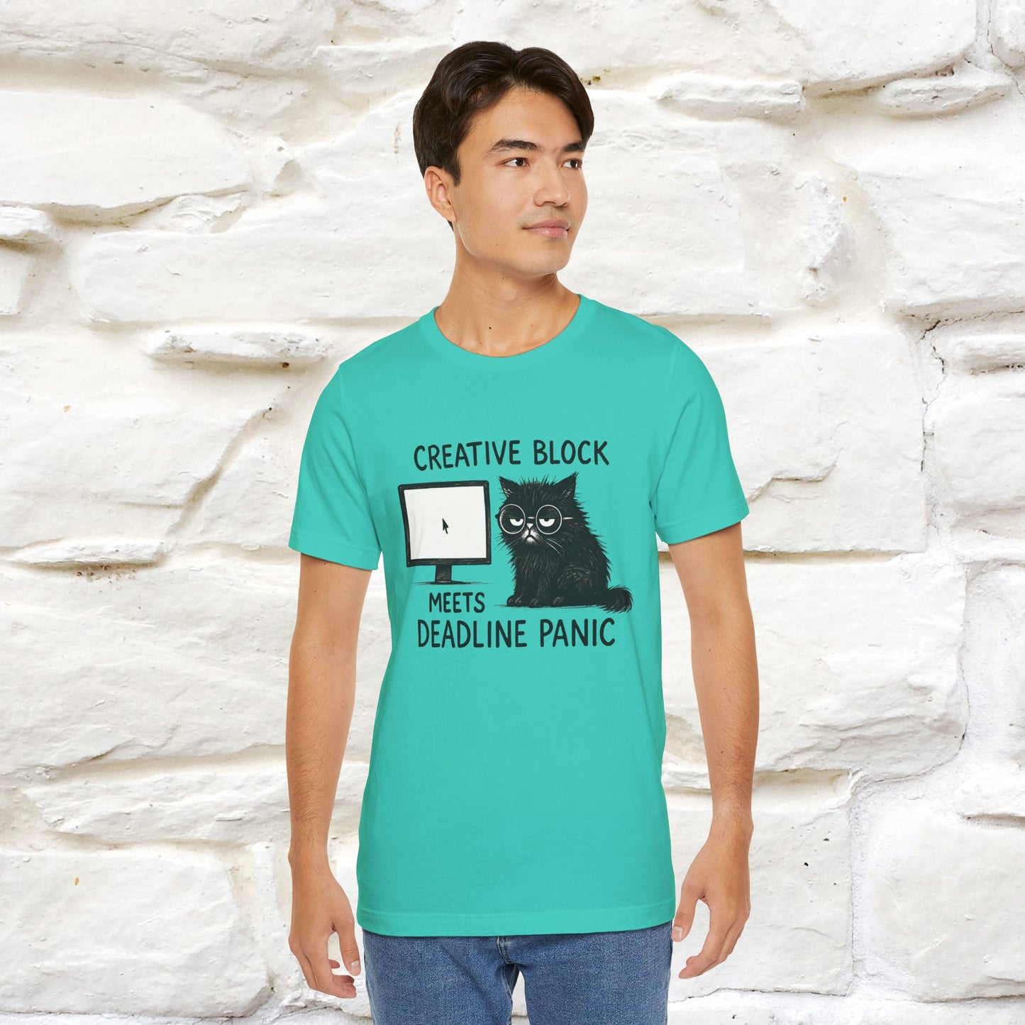 "Creative Block Meets Deadline..." |Cat T-Shirt | Nunu&Miao Studio