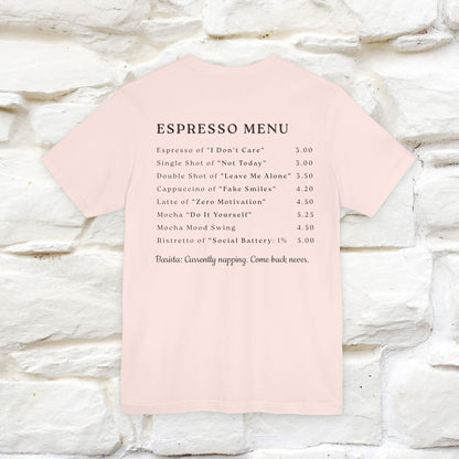 "More Espresso Less Depresso" |Cat T-Shirt | Nunu&Miao Studio