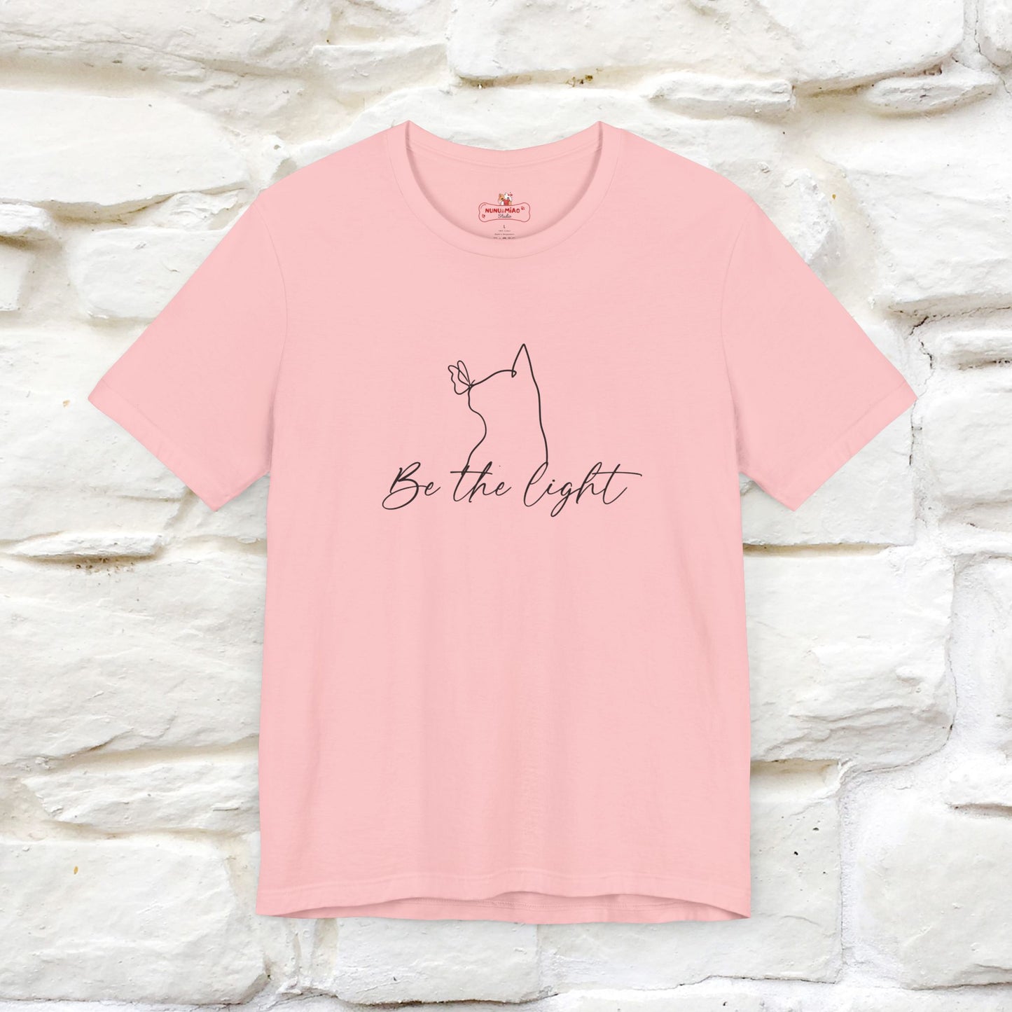 "Be The Light" Cat T-Shirt for Men & Women | Front & Back Design | 100% Cotton* 🐾