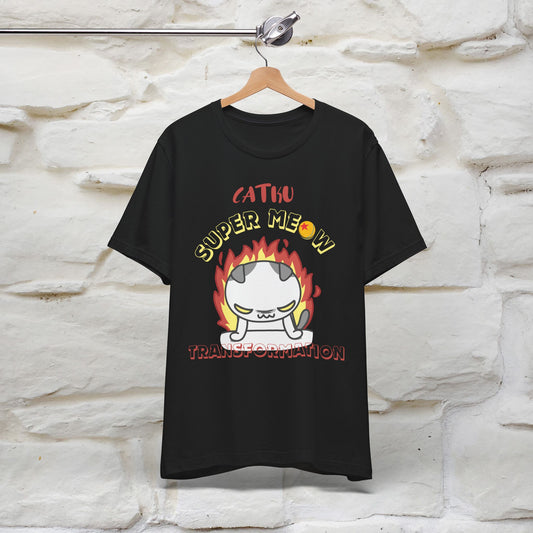 Catku Super Meow Transformation T-Shirt for Men & Women | 100% Cotton* Anime-Inspired Cat Tee