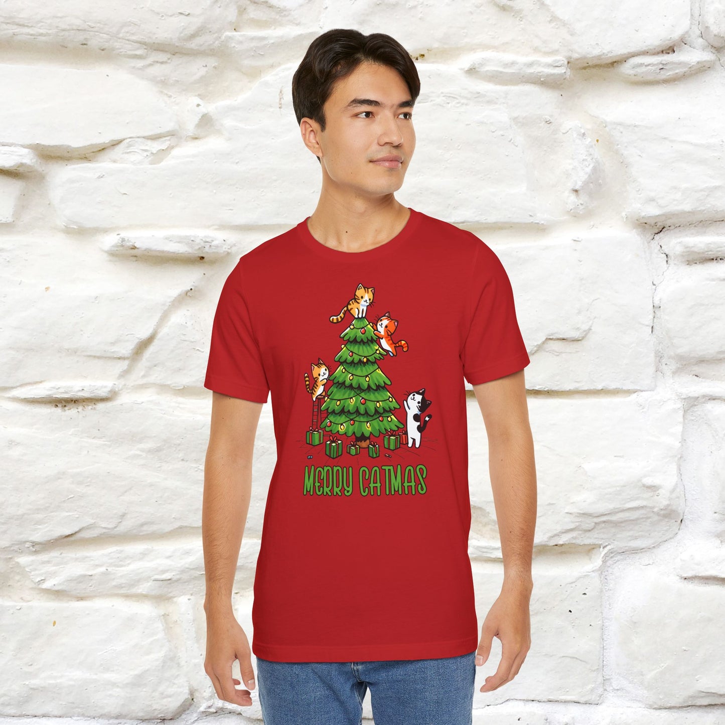 Merry Catmas | Cattitude Christmas Shirt for Men & Women | 100% Cotton*