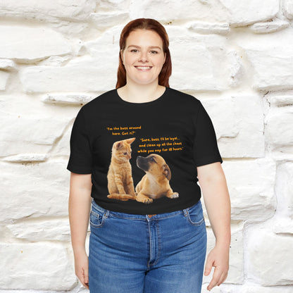 ''I am The Boss Here'' Funny Cat T-shirt for Men and Women  100% Cotton*