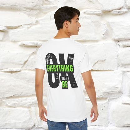 ''Everything Will Be Ok '' Cat T-Shirt Front and Back Design | Nunu&Miao Studio