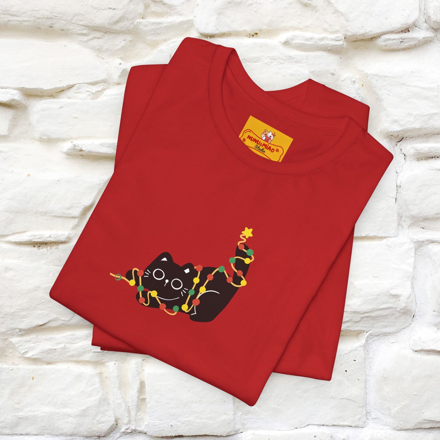 ''Be The Light" Cat T-Shirt| Front & Back Design | Nunu&Miao Studio