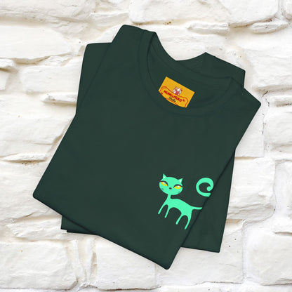 "Move Foreward Good Things Are Up Head" Cat T-Shirt| Front & Back Design | Nunu&Miao Studio