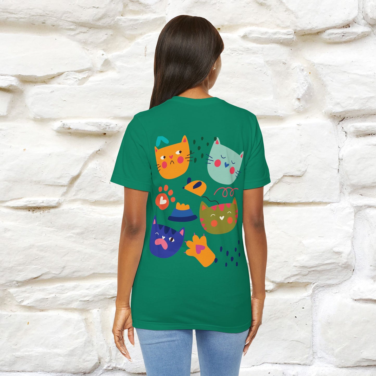 ''The Power Of Meow'' Cat T-Shirt Front and Back Design | Nunu&Miao Studio
