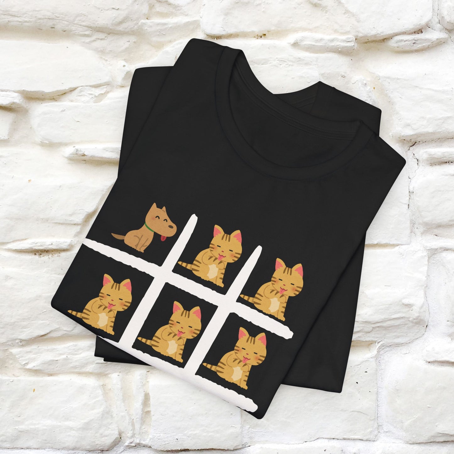 "Meow vs Woof: The Ultimate Match" Cat T-Shirt for Men & Women | 100% Cotton 🐾*