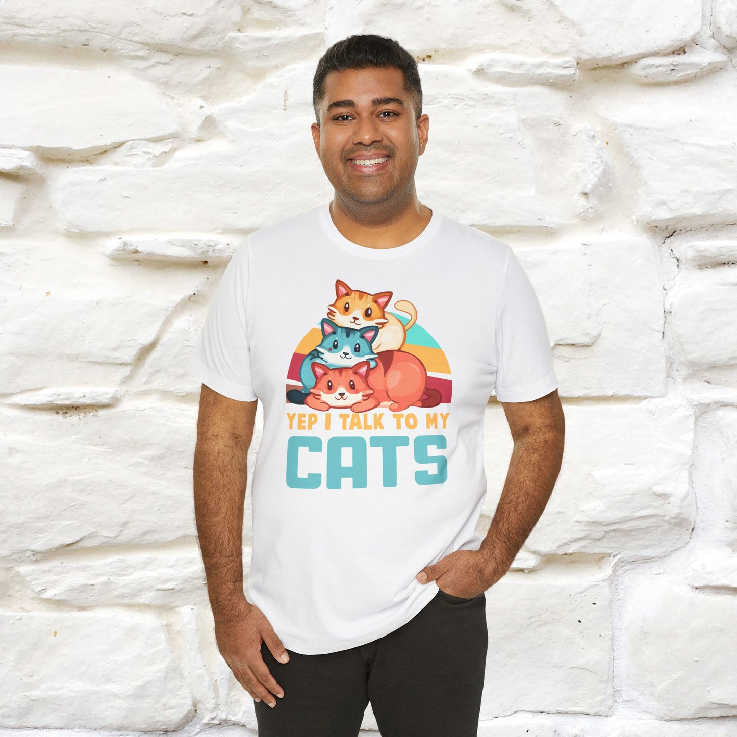 ''Yep, I Talk To My Cats'' Cute Cat T-Shirt for Men & Women | 100% Cotton* 🐾